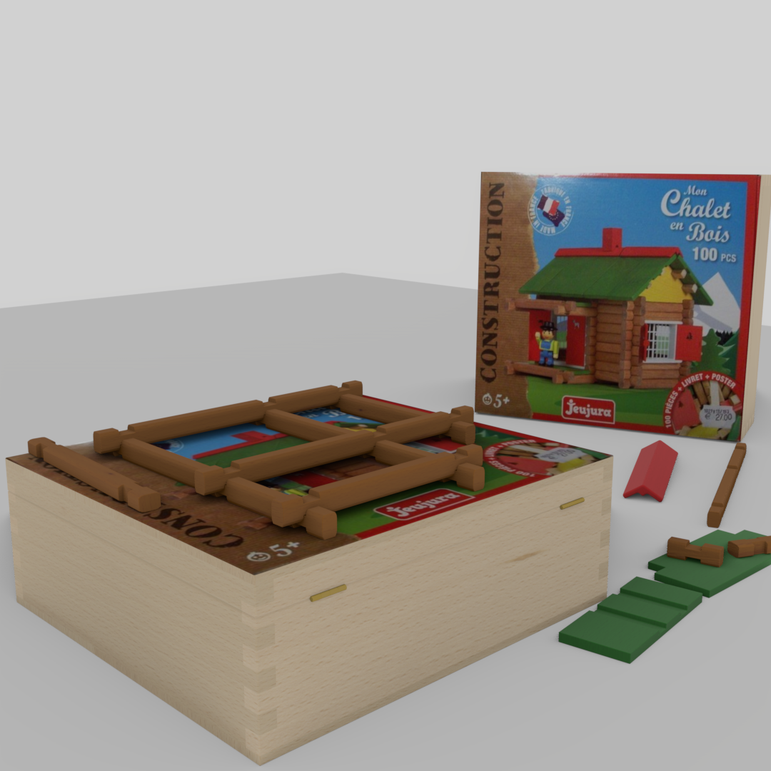 Wooden building game Swiss chalet preview image 2